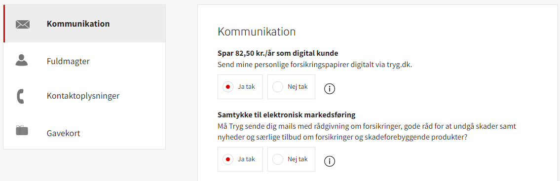 Tilmeld digital kunde i Min side